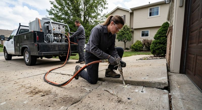 Concrete Poly Jacking in West Des Moines, IA