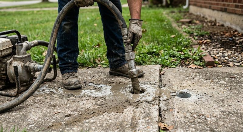 Concrete Settlement Repair in West Des Moines, IA